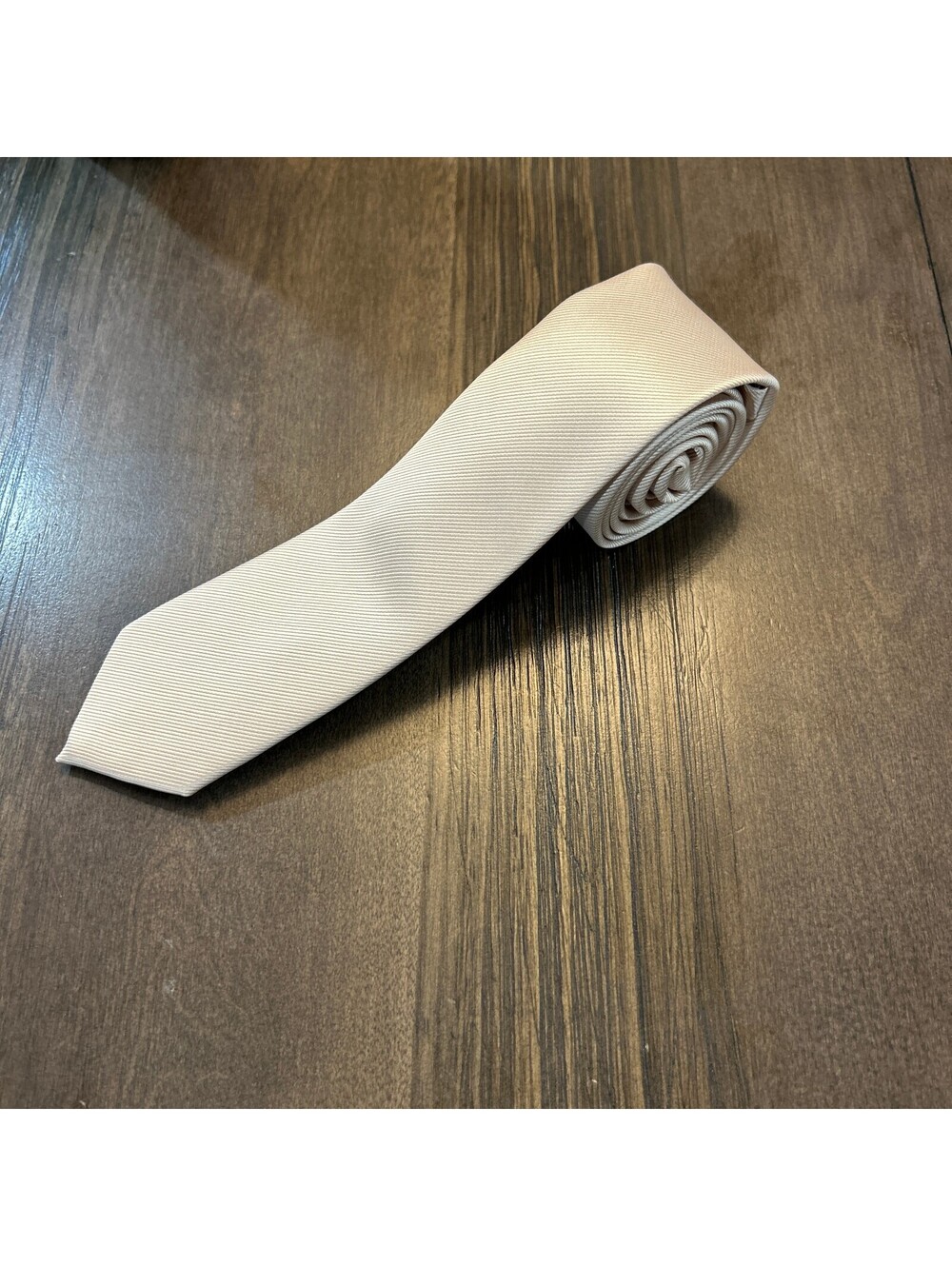 Men’s Cream Skinny Tie Formal Wedding Business Necktie 58" length 2.5" width